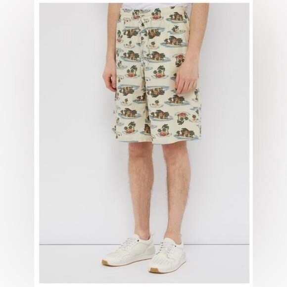 New Authentic Bottega Veneta Tropical Print Men's Swim Shorts size 48 - Picture 6 of 11